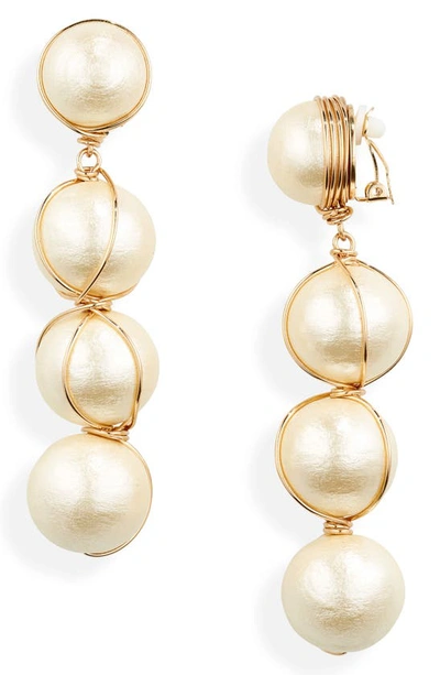 Cult Gaia Giga Earring In White/gold