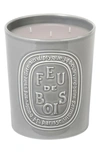 Diptyque Wood Fire Candle 1500g In Grey Vessel