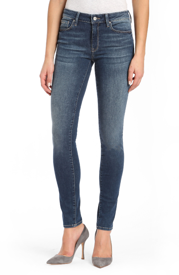 Mavi Jeans Adriana Mid Rise Super Skinny Jeans In Shaded Tribeca | ModeSens