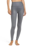 Alo Yoga Airbrush High Waist Leggings In Slate Glossy