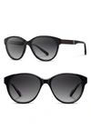 Shwood 'madison' 54mm Polarized Sunglasses - Black/ Ebony/ Grey Fade Polar