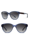 Shwood 'madison' 54mm Polarized Sunglasses - Blue/ Ebony/ Grey Polar