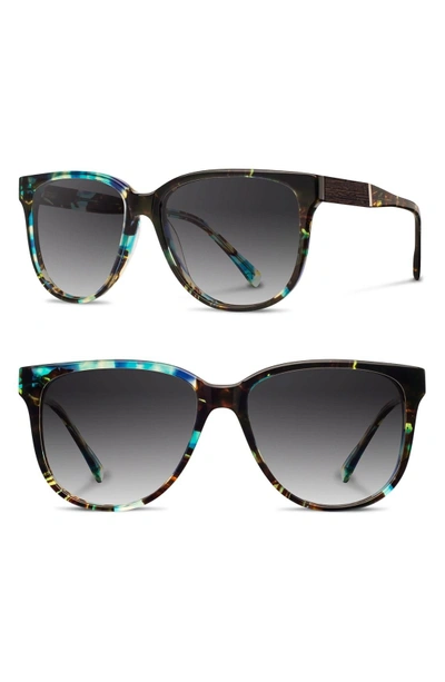 Shwood 'mckenzie' 57mm Polarized Sunglasses - Blue/ Ebony/ Grey Polar
