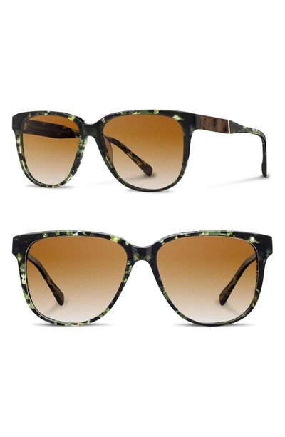 Shwood 'mckenzie' 57mm Polarized Sunglasses - Darkforest/ Elm/ Brown Polar