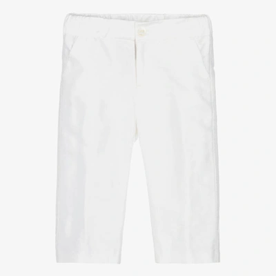 Dolce & Gabbana White Silk Baby Trousers