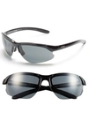 Smith 'parallel D Max' 65mm Polarized Sunglasses - Black/ Polar Grey/ Clear