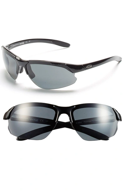 Smith 'parallel D Max' 65mm Polarized Sunglasses - Black/ Polar Grey/ Clear