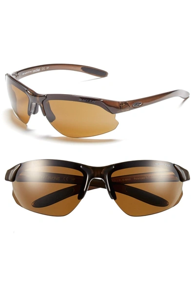Smith 'parallel D Max' 65mm Polarized Sunglasses - Brown/ Polar Brown/ Clear