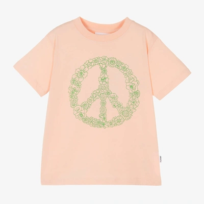 Molo Babies' Girls Pale Pink Cotton Peace T-shirt