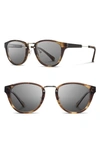 Shwood 'ainsworth' 49mm Polarized Sunglasses - Bourbon/ Silver/ Greypol
