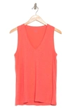 Madewell V-neck Cotton Tank In Sundrenched Tulip