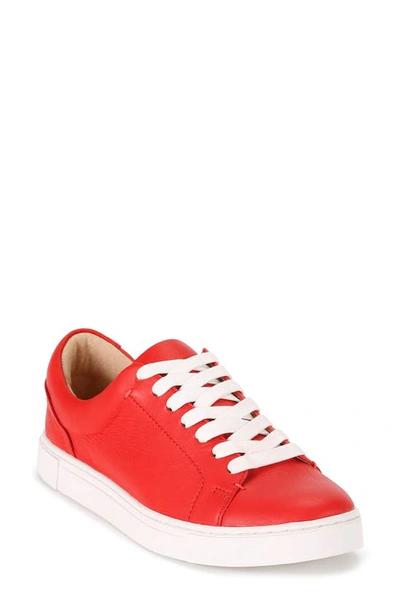 Frye Ivy Sneaker In Red Tumbled Leather