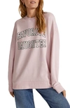 Favorite Daughter Collegiate Cotton Graphic Sweatshirt In Light Pink