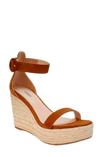 L Agence Elysee Espadrille Platform Sandal In Buckskin