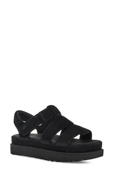 Ugg Goldenstar Strappy Platform Sandal In Black