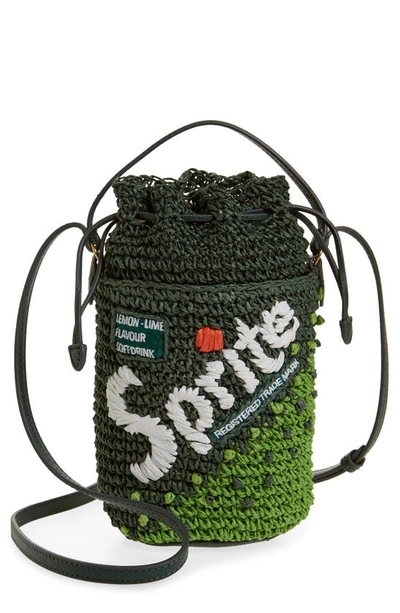 ANYAHINDMARCH　Sprite カバン Anya Hindmarch Anya Brands Sprite Raffia Shoulder Bag In Kelp