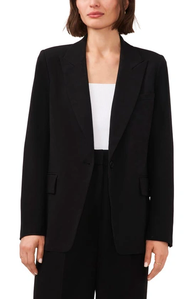 Halogen Single Button Relaxed Blazer In Rich Black