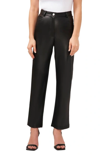 Halogen 5-pocket Faux Leather Pants In Rich Black