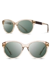 Shwood 'madison' 54mm Polarized Sunglasses - Champagne/ Ebony/ G15 Polar