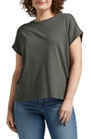 Jag Jeans Jag Drapey Cuff Cotton & Modal T-shirt In Olive