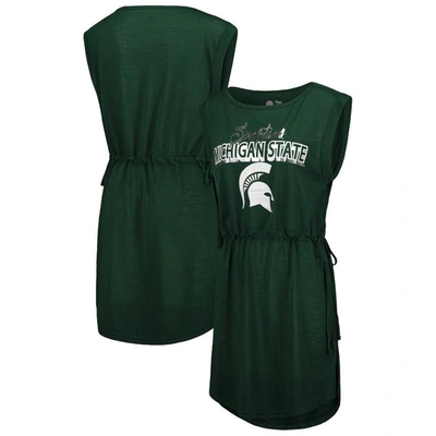 G-iii 4her By Carl Banks Green Michigan State Spartans Goat Swimsuit Cover-up Dress