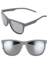 Polaroid 56mm Retro Polarized Sunglasses - Grey/ Grey Mirror