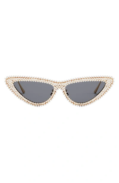Dior Women's Miss B1u Cat Eye Sunglasses In Shiny Gold