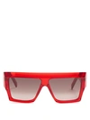 Celine Special Fit 49mm Cat Eye Sunglasses - Red/ Smoke