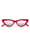 Le Specs X Adam Selman Last Lolita 49mm Cat Eye Sunglasses - Opaque Red