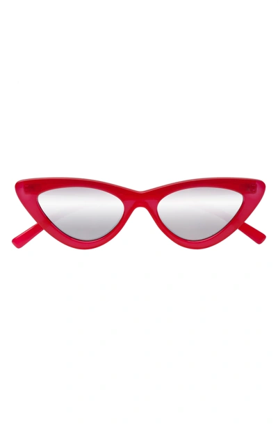 Le Specs X Adam Selman Last Lolita 49mm Cat Eye Sunglasses - Opaque Red