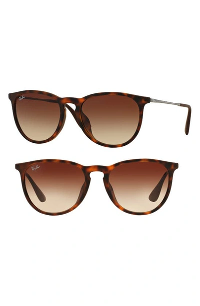 Ray Ban Gradient Aviator Sunglasses In Tortoise/ Silver