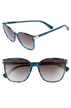 Longchamp 54mm Square Sunglasses - Marble Blue