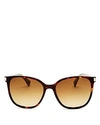 Longchamp 54mm Square Sunglasses - Dark Havana