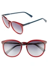 Longchamp 56mm Round Sunglasses - Ruby Petrol
