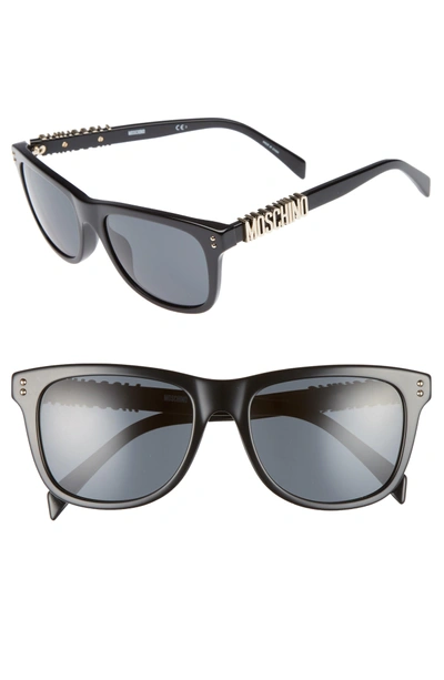 Moschino 53mm Polarized Sunglasses In Black