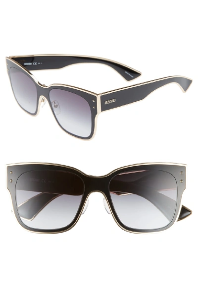 Moschino Women's 000 Gradient Square Sunglasses, 55mm In Black/dark Gray