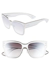 Moschino Women's 000 Mirrored Square Sunglasses, 55m In White