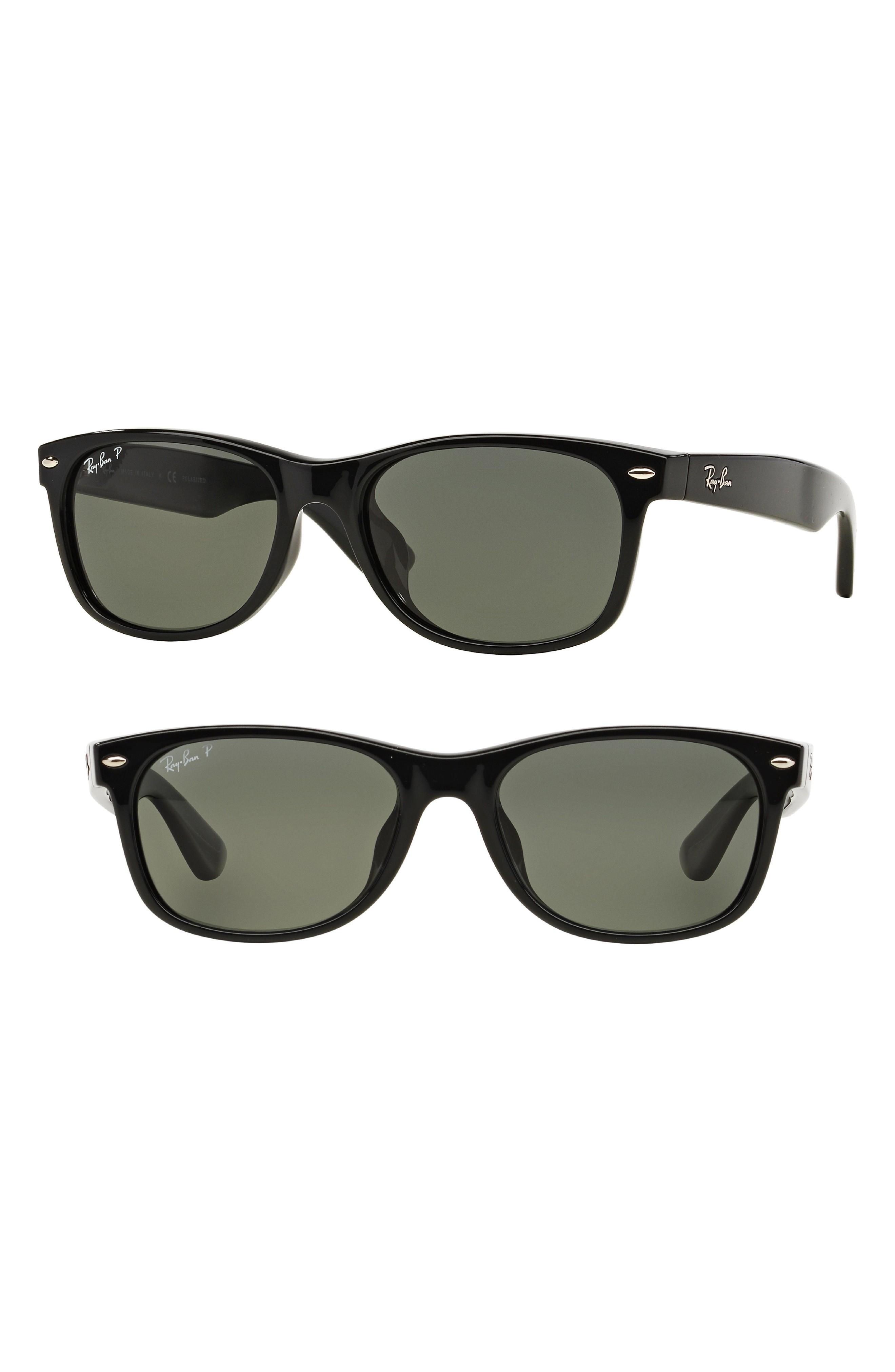 Ray Ban New Wayfarer Classic 58mm Polarized Sunglasses Black Polar Modesens
