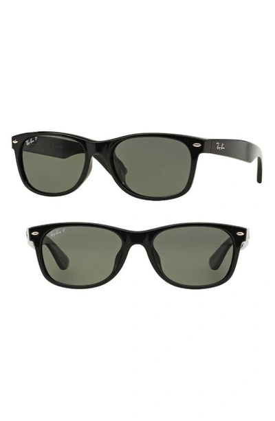Ray Ban New Wayfarer Classic 58mm Polarized Sunglasses In Black Polar