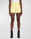 7 For All Mankind Easy Ruby Shorts In Yellow