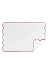 Matouk Cairo Scallop Tub Mat In Rally Red