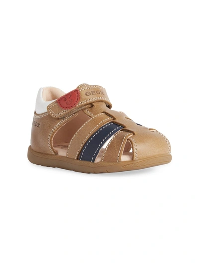 Geox Babies' Little Boy's Macchia Leather Sandals In Brown