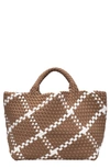 Naghedi Women's St. Barths Medium Plaid Tote In Cacao