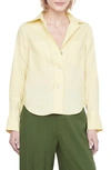 Vince Linen Blend Button-up Shirt In Multi