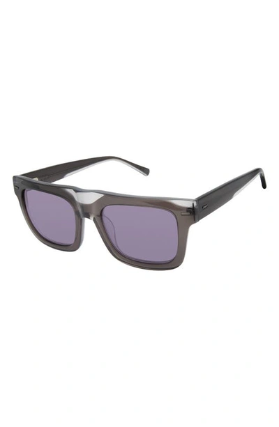 Ted Baker 52mm Flat Top Square Sunglasses In Grey