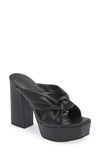 Open Edit Kaia Knot Platform Sandal In Black