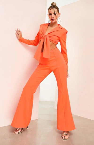 Asos Design Flare Suit Trousers In Orange