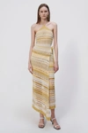 Jonathan Simkhai Katarina Macrame Midi Dress In Marigold Multi