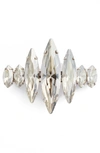 L Erickson Spiked Crystal Barrette In Jet/ Silver
