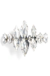 L Erickson Spiked Crystal Barrette In Crystal/ Silver